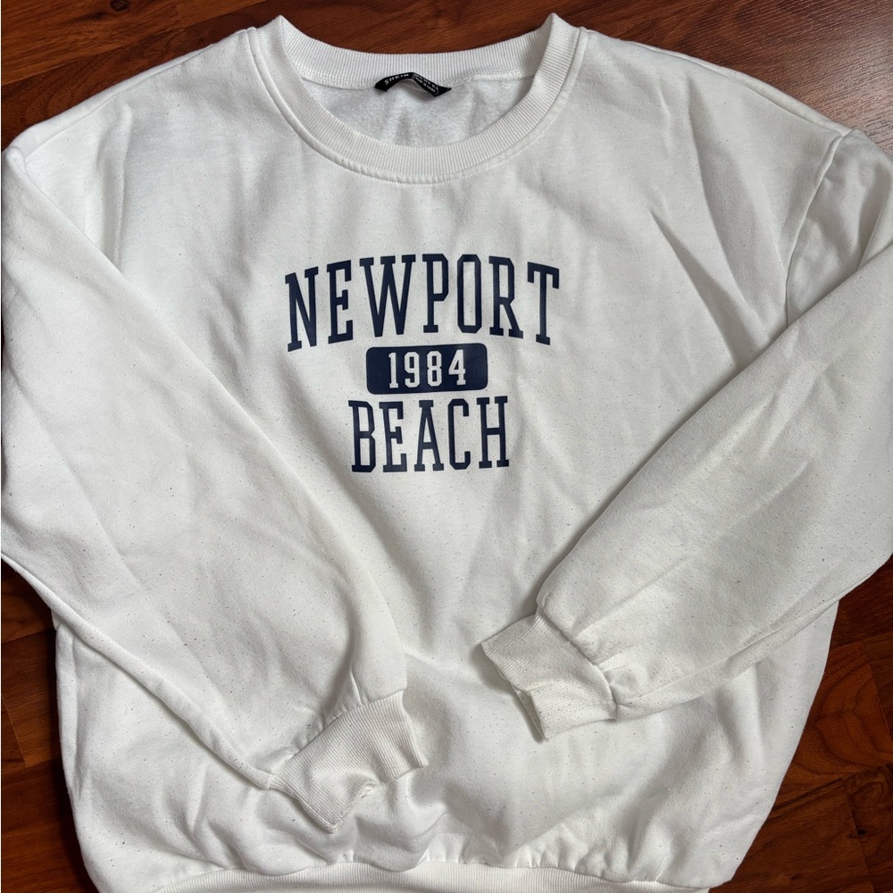 Newport Beach 1984 White Sweatshirt